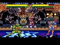 une photo d'Ã©cran de Teenage Mutant Ninja Turtles - Tournament Fighters sur Nintendo Super Nes